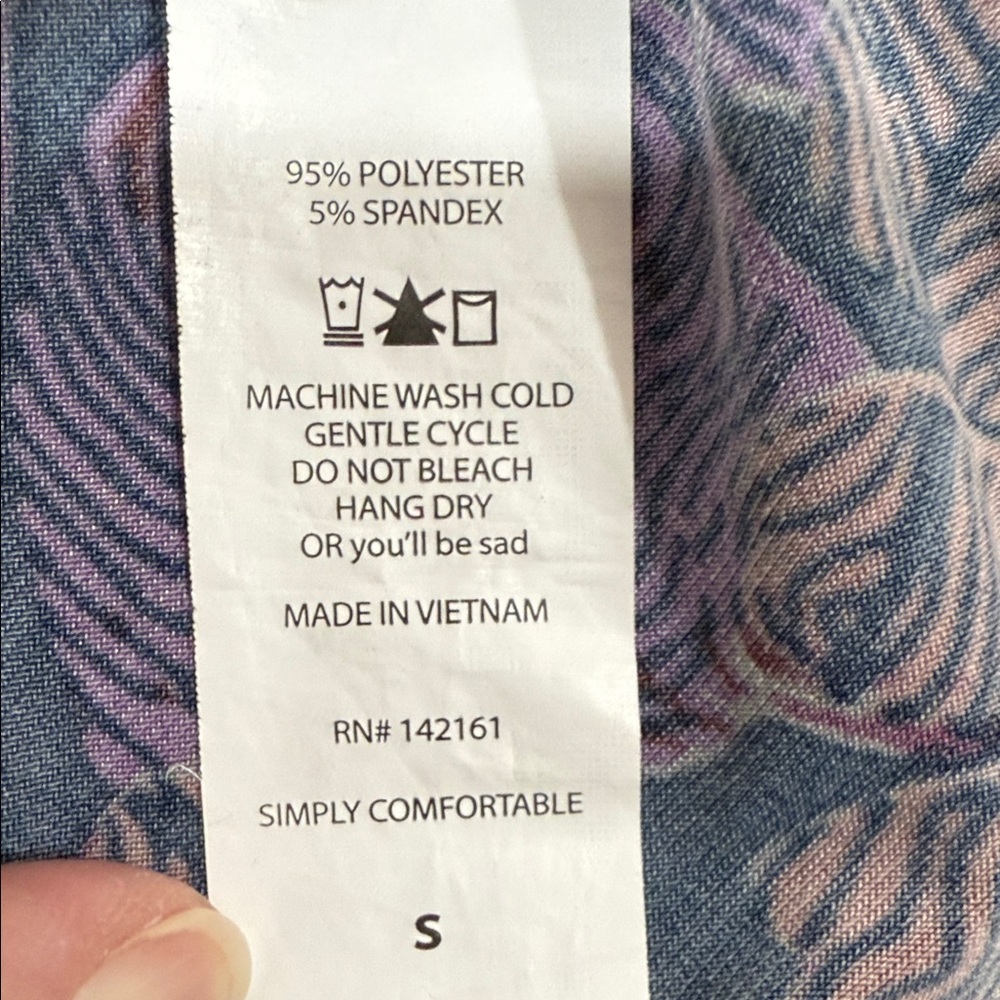LuLaRoe Azure Skirt Small Purple Yellow Floral A Line Stretch - Picture 5 of 6